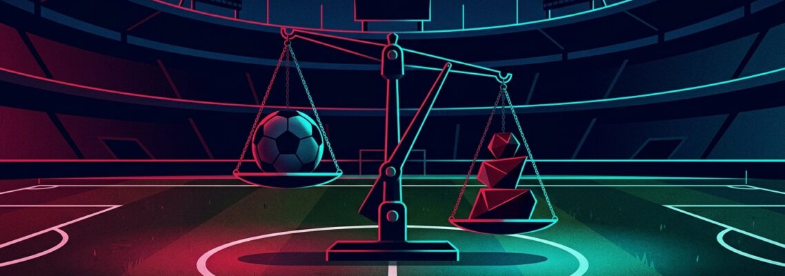 Catatan hitungan handicap sepak bola di atas meja kerja